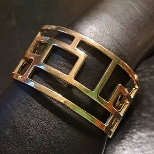 Bold Elements Hinged Bangle  Bracelet